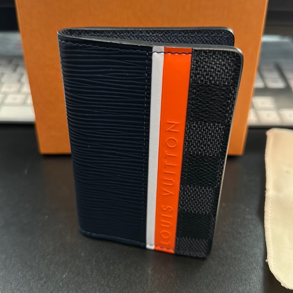Louis Vuitton Black and Orange Key & Card Holder